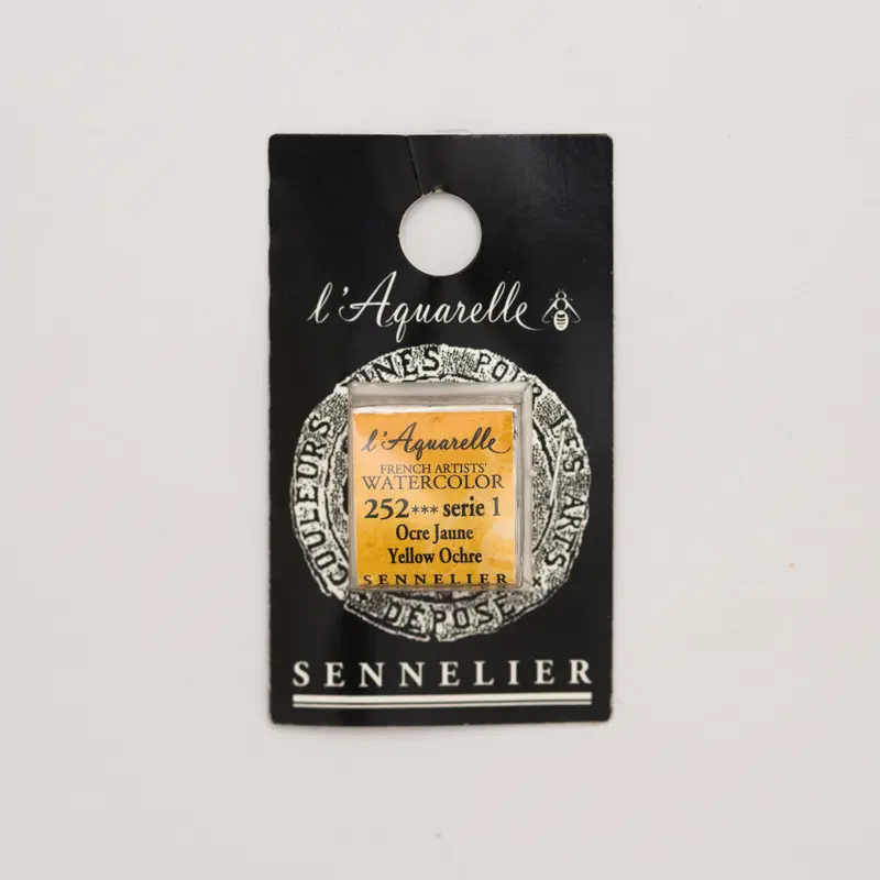 Sennelier l'Aquarelle 252 Yellow Ochre half pan S1