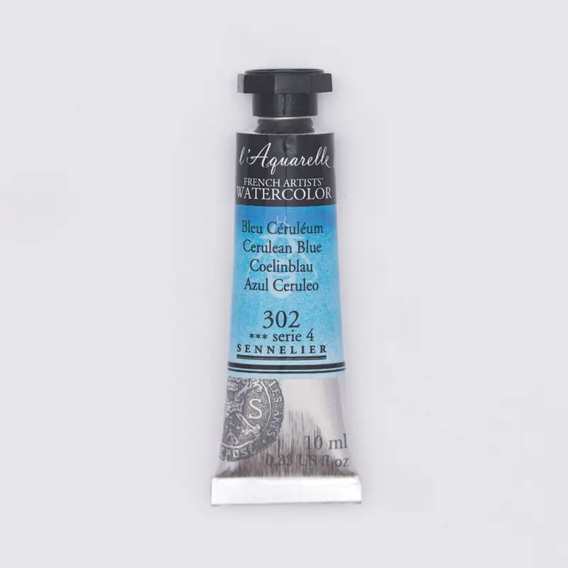 Sennelier l'Aquarelle 302 Cerulean Blue 10ml S4
