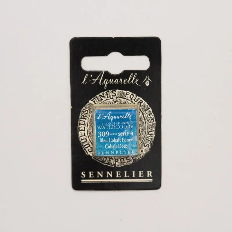Sennelier l'Aquarelle 309 Cobalt Deep half pan S4