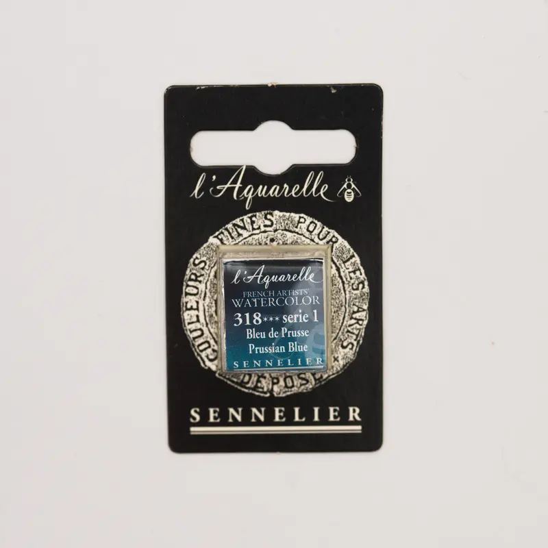 Sennelier l'Aquarelle 318 Prussian Blue half pan S1