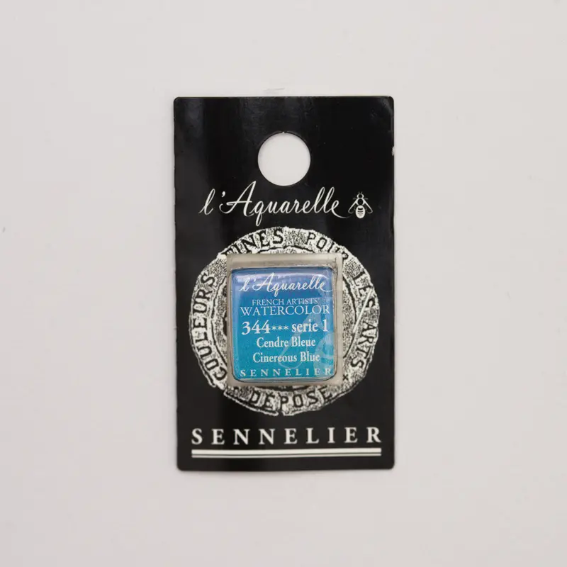 Sennelier l'Aquarelle 344 Cinereous Blue half pan S1