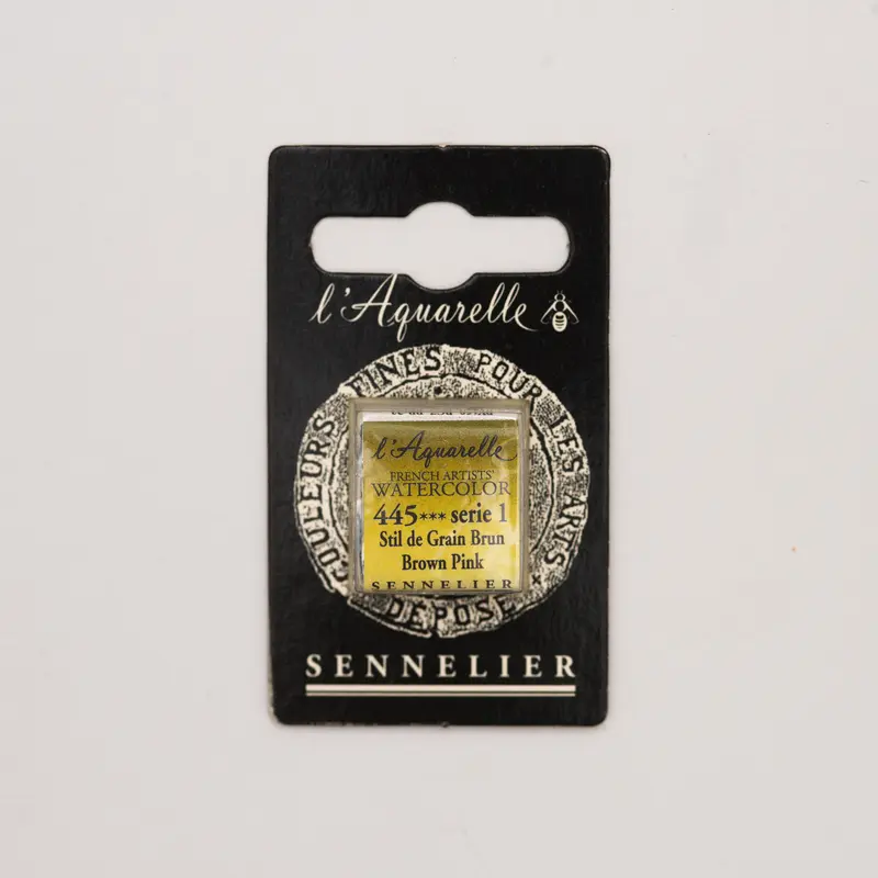 Sennelier l'Aquarelle 445 Brown Pink half pan S1