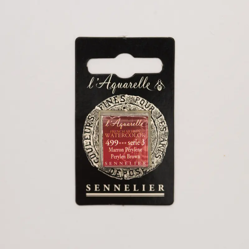 Sennelier l'Aquarelle 499 Perylene Brown half pan S3