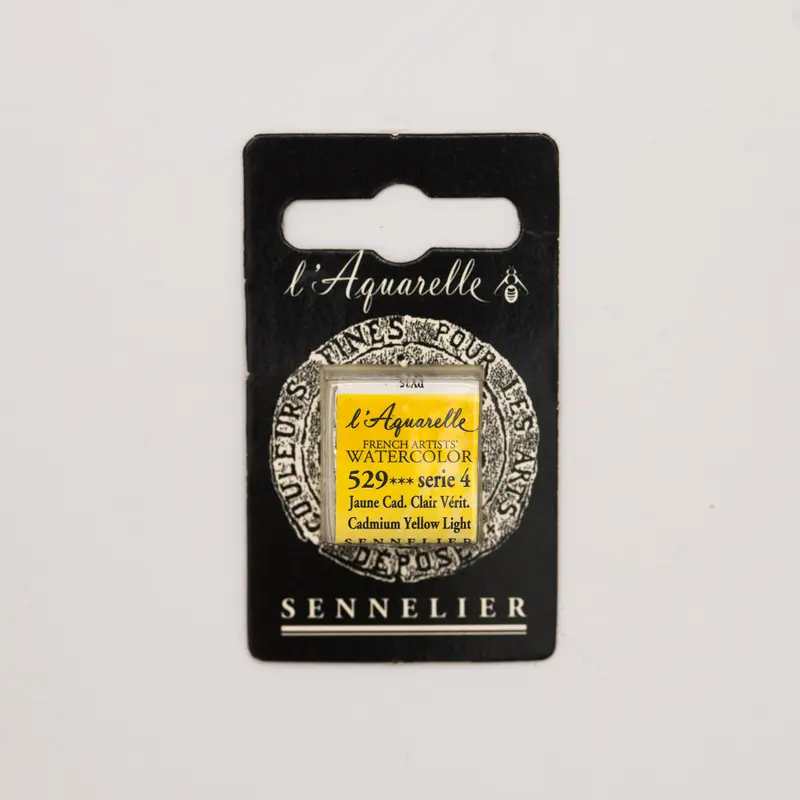 Sennelier l'Aquarelle 529 Cadmium Yellow Light half pan S4