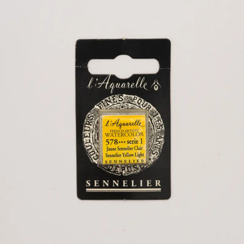 Sennelier l'Aquarelle 578 Sennelier Yellow Light half pan S1