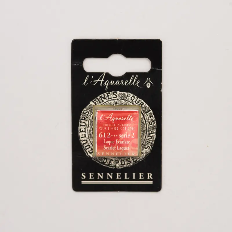 Sennelier l'Aquarelle 612 Scarlet Laquer half pan S2