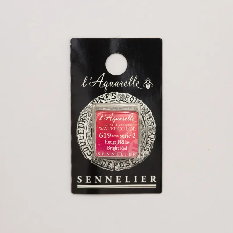 Sennelier l'Aquarelle 619 Bright Red half pan S2