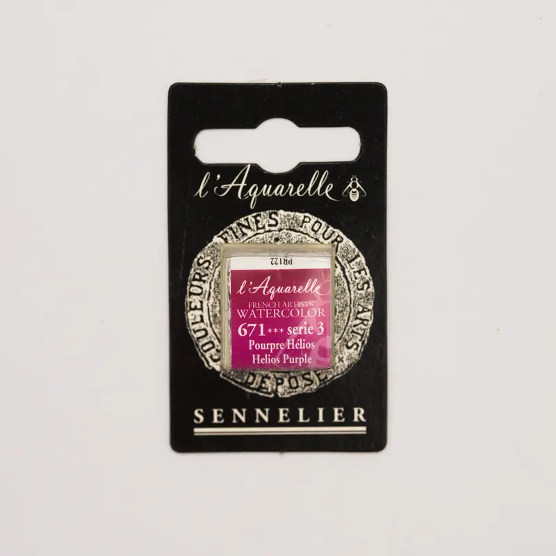 Sennelier l'Aquarelle 671 Helios Purple half pan S3