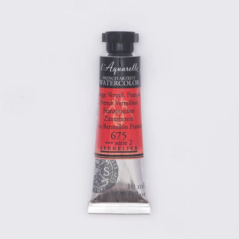 Sennelier l'Aquarelle 675 French Vermilion 10ml S2