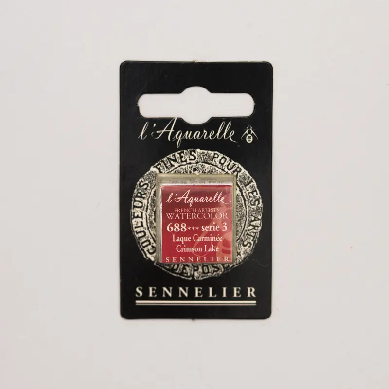 Sennelier l'Aquarelle 688Crimson Lake half pan S3