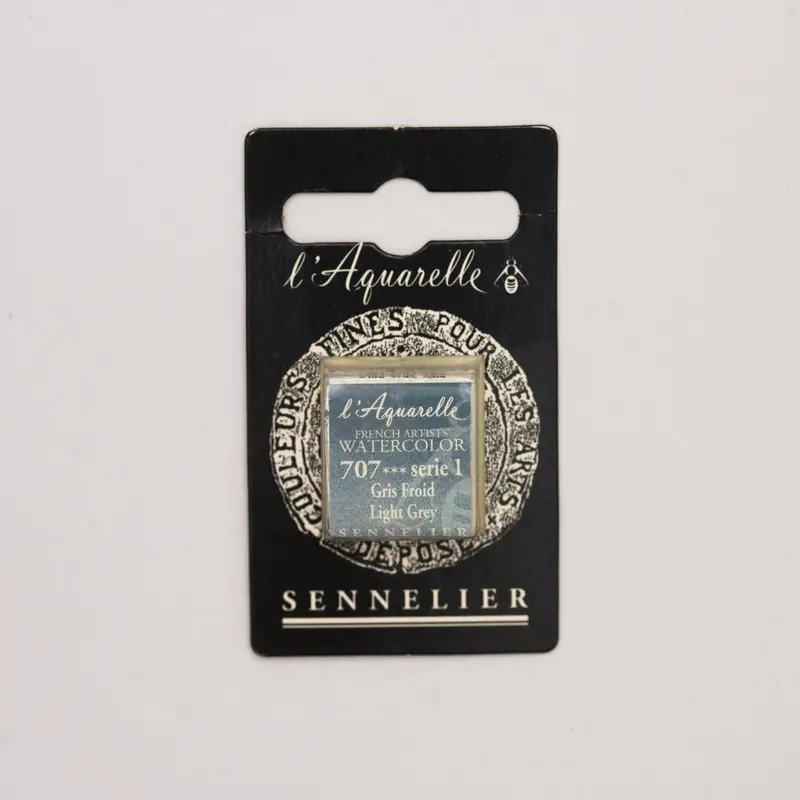 Sennelier l'Aquarelle 707 Light Grey half pan S1