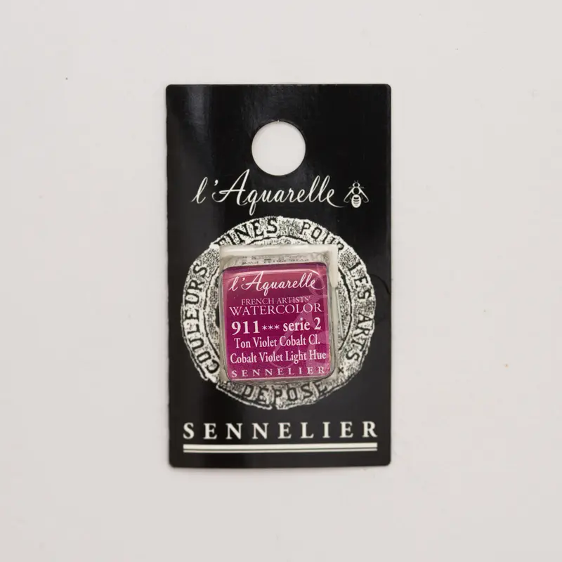 Sennelier l'Aquarelle 911 Cobalt Violet Light Hue half pan S2