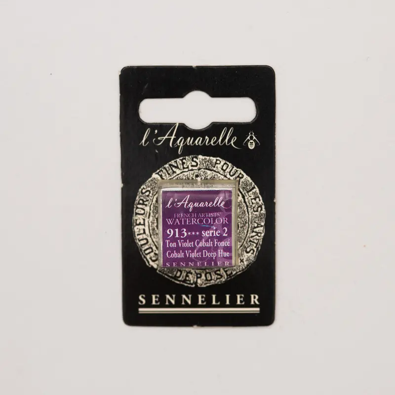 Sennelier l'Aquarelle 913 Cobalt Violet Deep Hue half pan S2