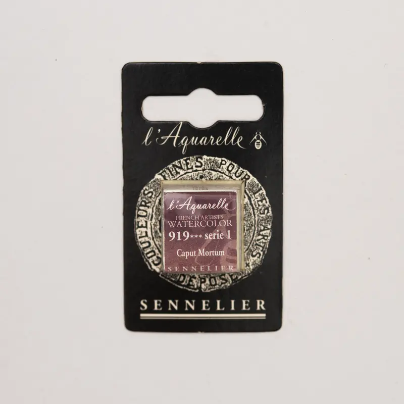 Sennelier l'Aquarelle 919 Caput Mortum half pan S1