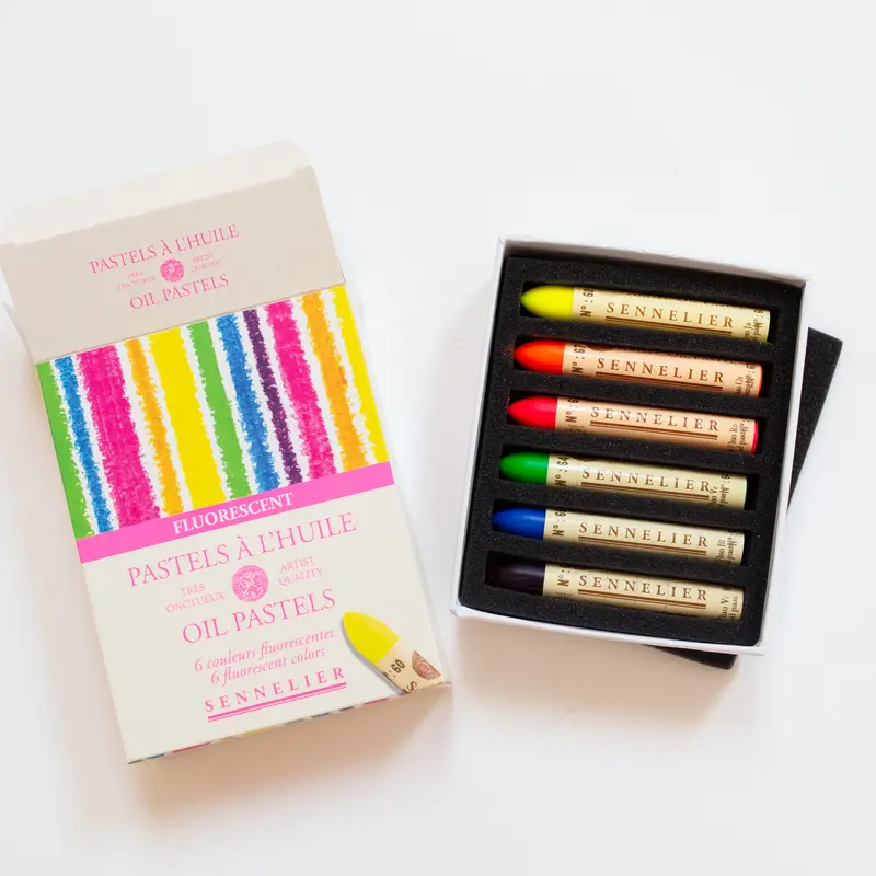 Sennelier Oil pastel set 6 Fluorescent