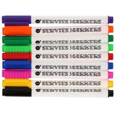 Serviesstiften meerkleurig 9 stuks