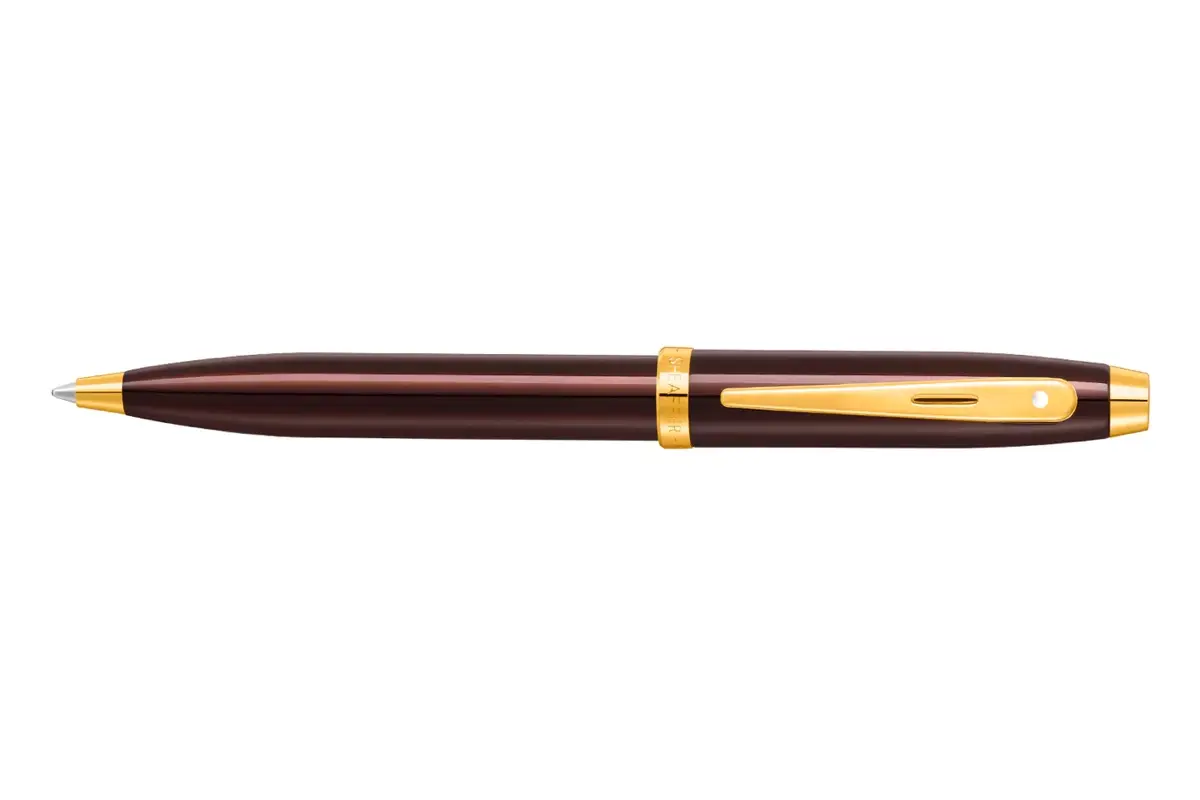 Sheaffer 100 Coffee Brown PVD Gold balpen