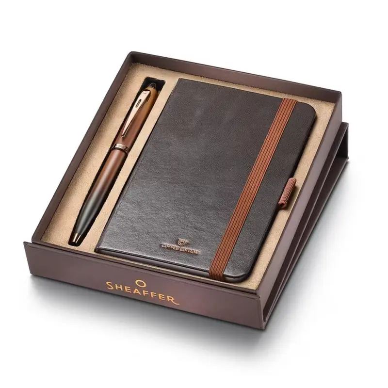 Sheaffer 100 Coffee Edition balpen met A6 notitieboek