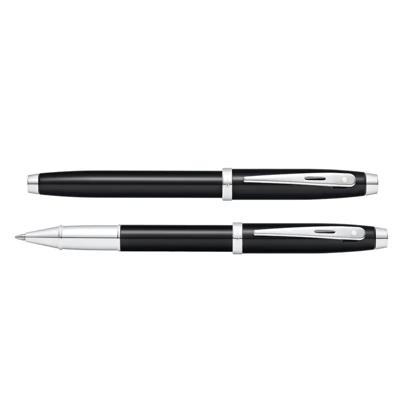 Sheaffer 100 Glossy Black Lacquer CT roller