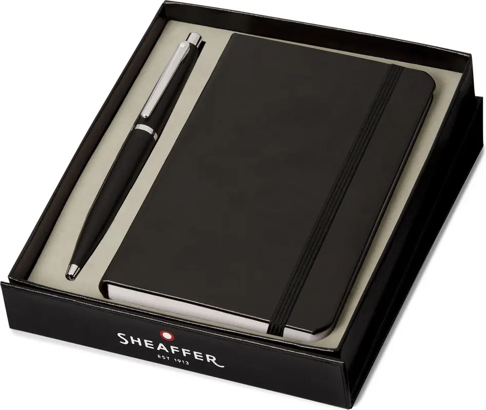 Sheaffer VFM giftset Matte black balpen met A6 notebook