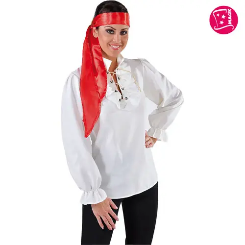 Shirt Piraat dame ecru mt. S