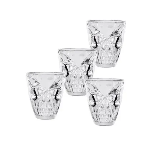 Shotglaasjes schedel (50ml. 4st.)