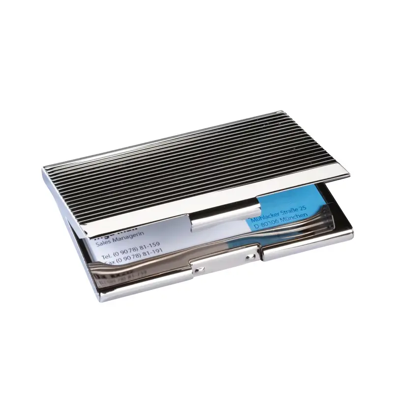 Sigel visitekaartjes etui hoogglanzend chroom