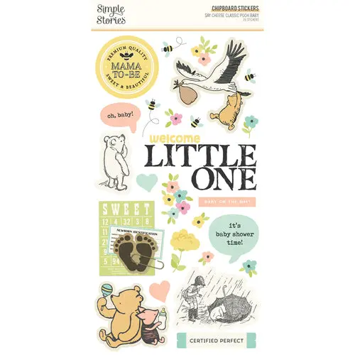 Simple Stories - Classic Pooh Baby Chipboard 6x12"