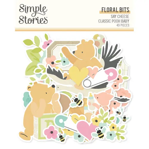 Simple Stories - Classic Pooh Baby Floral Bits & Pieces