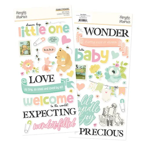 Simple Stories - Classic Pooh Baby Foam Stickers