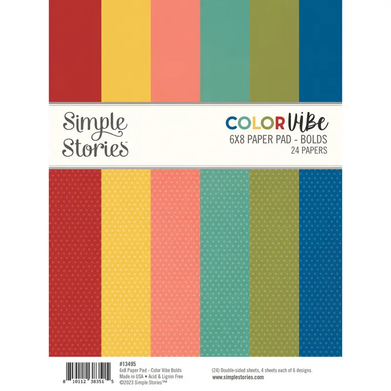 Simple Stories - Color Vibe Bolds Paper Pad 6x8"