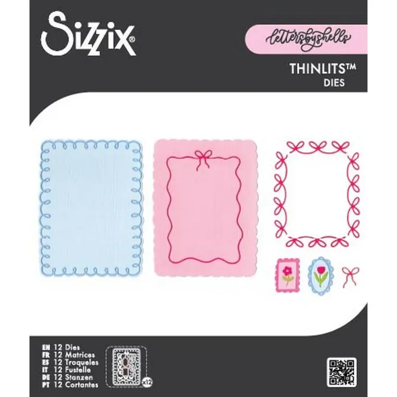 Sizzix - Thinlits Dies Loops, Bows & Frames by Letters by Shells