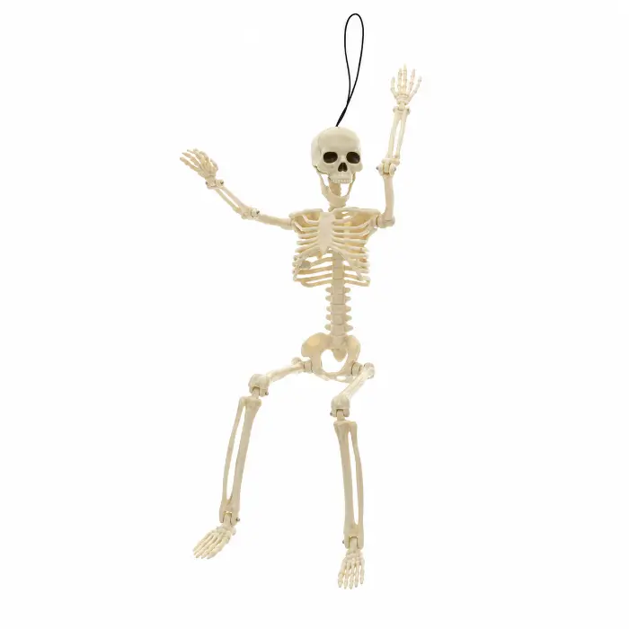 Skelet Halloween buigbaar wit