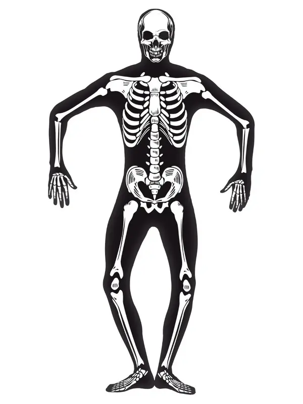 Skeleton second skin kostuum mt. L
