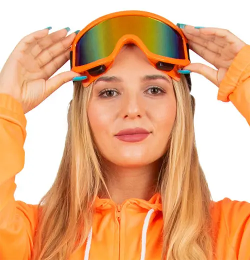 Skibril neon oranje