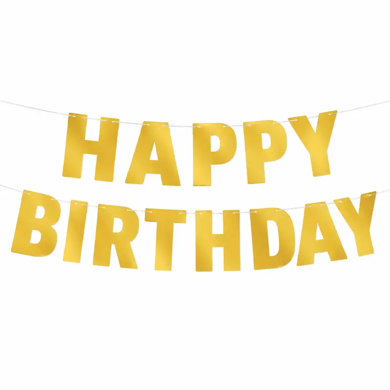 Slinger Happy birthday goud 40cm 7m