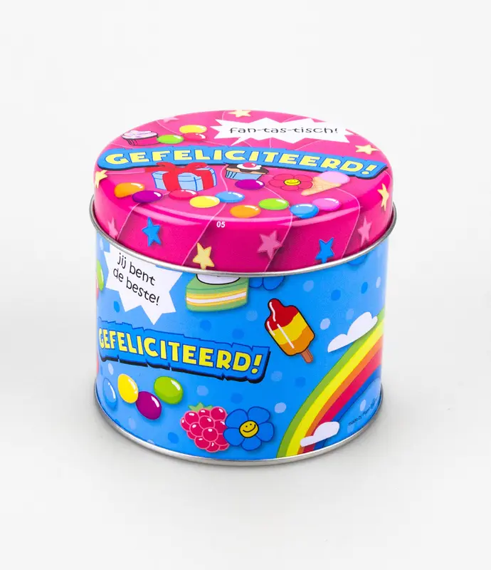 Snoepblikje - Gefeliciteerd