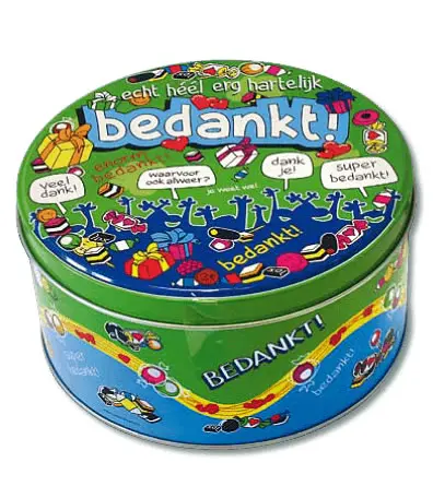Snoeptrommel Bedankt