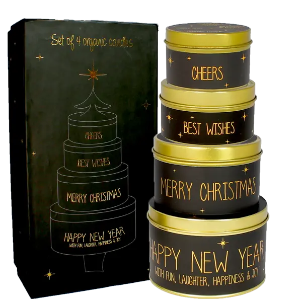 SOJAKAARS - 4 KAARSEN IN LUXE GIFTBOX - WINTER GLOW