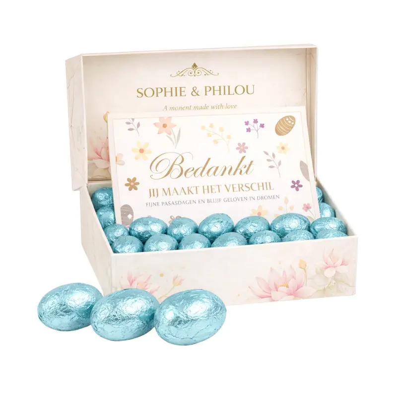 Sophie & Philou Little Easter Delights Luxe Paaseitjes Lightblue | Melk