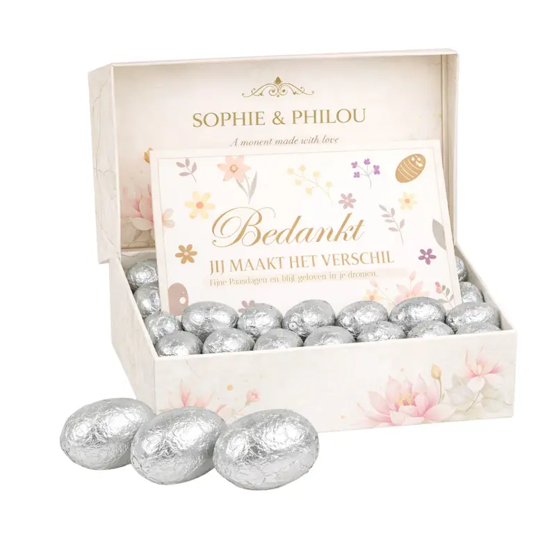 Sophie & Philou Little Easter Delights Luxe Paaseitjes Silver | Wit