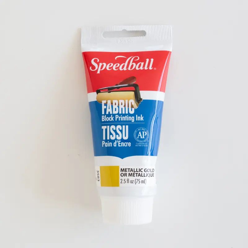 Speedball Fabric Block Printing ink 75ml Metallic Gold