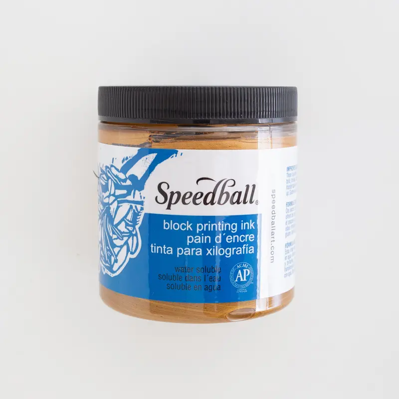 Speedball Water-Soluble Block Ink 8oz (237ml) Copper