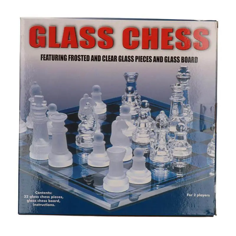 Spel glazen schaakbord