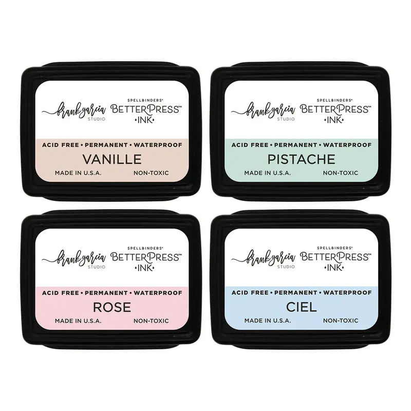 Spellbinders - BetterPress Ink Mini Set Blushing Macarons (4pcs)