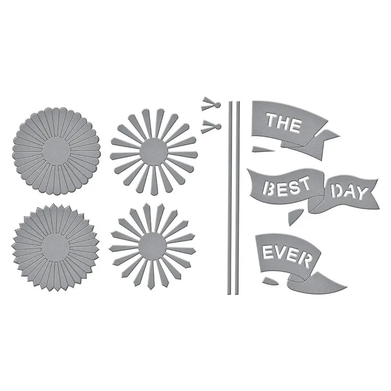 Spellbinders - Classic Mouse Etched Dies Flags & Banners
