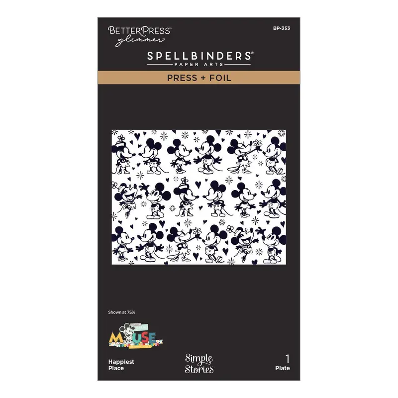 Spellbinders - Classic Mouse Wedding Press + Foil Plate Happiest Place