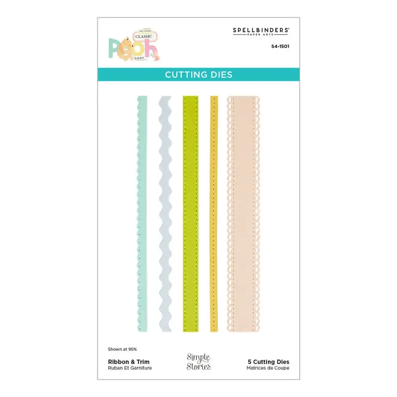 Spellbinders - Classic Pooh Baby Etched Dies Ribbon & Trim