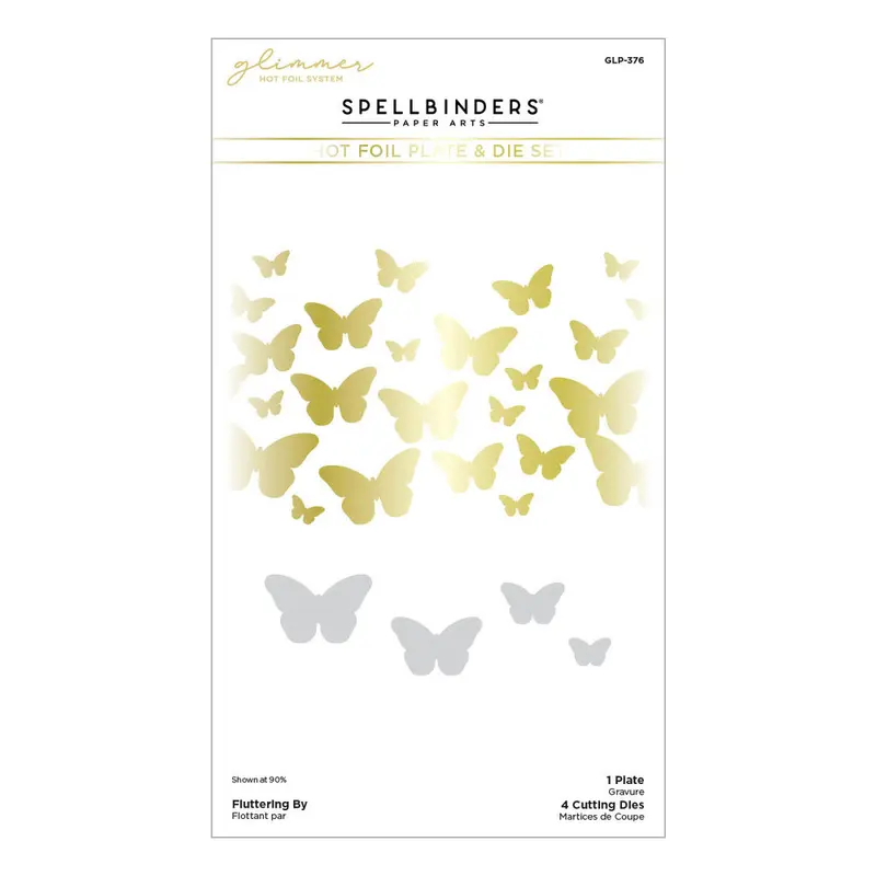 Spellbinders - Fluttering By Glimmer Hot Foil Plate & Die Set