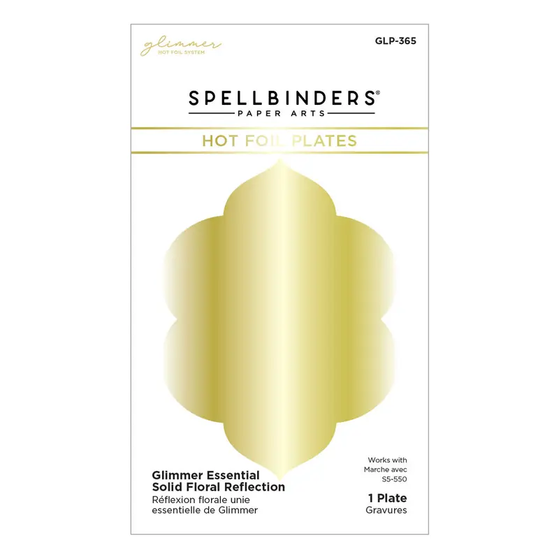 Spellbinders - Glimmer Essential Solid Floral Reflection Glimmer Hot Foil Plate